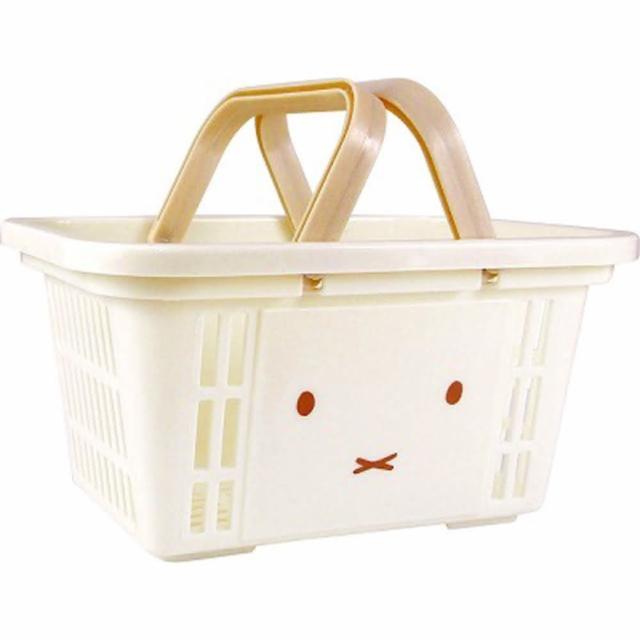 【小禮堂】米菲兔 迷你塑膠置物瀝水提籃 - 米表情款(平輸品)