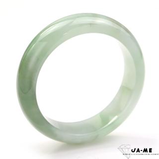 【JA-ME】天然A貨翡翠冰糯蘋果綠厚裝玉鐲#17