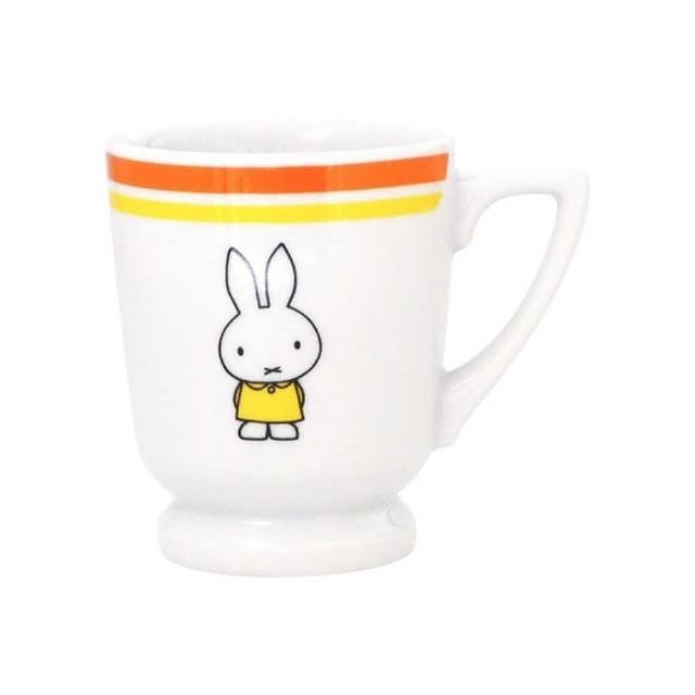 【小禮堂】Miffy 米飛兔 陶瓷咖啡杯 250ml 黃橘 - 喫茶系列(平輸品) 米菲兔