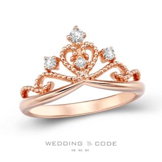 【WEDDING CODE】14K金 12分鑽石線戒 3733玫(天然鑽石 情人節 禮物 禮盒)