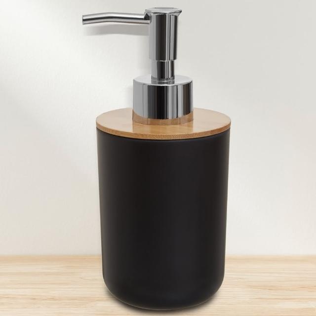 【Premier】Canyon竹纖維洗手乳罐 黑300ml(按壓瓶 分裝瓶 乳液瓶 沐浴乳罐)