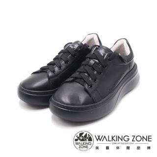 【WALKING ZONE】女 厚底增高休閒鞋 女鞋(黑)