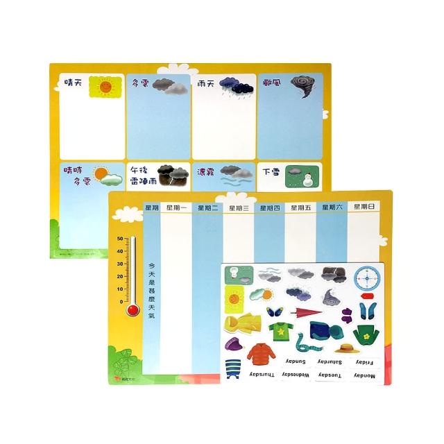 【孩子國】大本磁貼板-今天的天氣 /學習教具/啟蒙教具/認識天氣