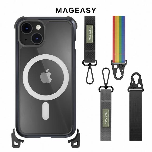 【MAGEASY】iPhone 14/13 6.1吋 Odyssey+ M 超軍規防摔磁吸掛繩手機殼(支援蘋果MagSafe功能)