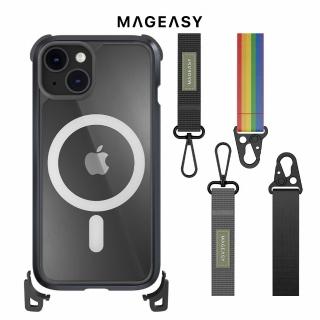 【MAGEASY】iPhone 14 Plus 6.7吋 Odyssey+ M 超軍規防摔磁吸掛繩手機殼(支援蘋果MagSafe功能)