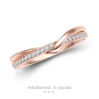 【WEDDING CODE】14K金 22分女對戒 4086玫(天然鑽石 618 禮物)