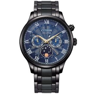 【CITIZEN 星辰】GENTS系列 光動能 月相盈虧顯示 時尚腕錶 禮物推薦 畢業禮物(AP1055-87L)