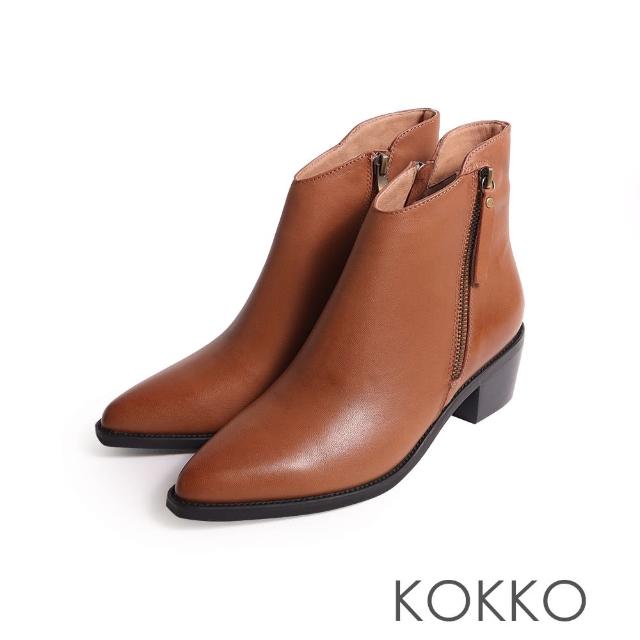 【KOKKO 集團】經典恆久遠時尚西部短靴(棕色)