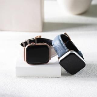 【W.wear】Apple watch-荔枝皮車線真皮蘋果錶帶(真皮錶帶/蘋果錶帶)
