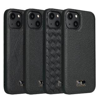 【Fierre Shann】iPhone 14 Plus 6.7吋 紳士系列五金皮紋背蓋手機保護
