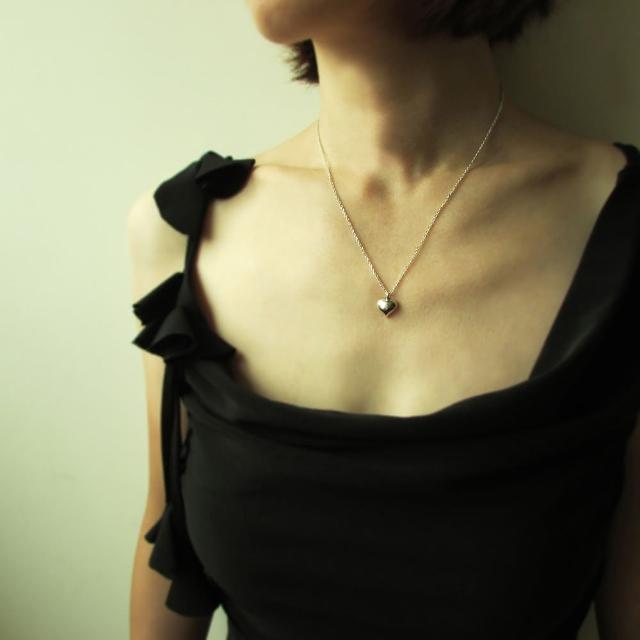 【mittag】succulent heart necklace_多肉愛心項鍊(植物系 多肉植物 療癒系 325銀)