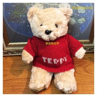 【TEDDY HOUSE泰迪熊】泰迪熊玩具玩偶公仔絨毛娃娃胖胖傑克毛衣泰迪熊小紅(正版泰迪熊可許願好運泰迪熊)