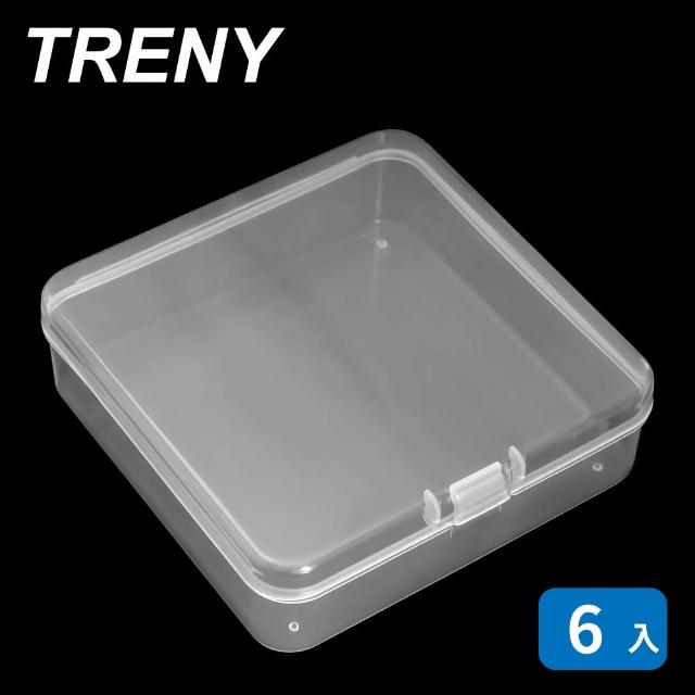 【TRENY】方形透明收納盒-大6入