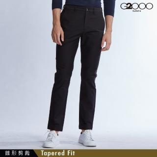 【G2000】時尚素面錐形剪裁休閒長褲-黑色(1616111699)