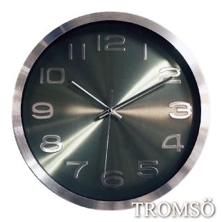 【TROMSO】風尚義大利金屬時鐘-金屬綠光(30.5x30.5cm)
