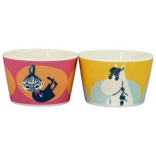 【日本山加yamaka】moomin 嚕嚕米 陶瓷餐碗兩件組 8.5cm 小不點亞美&可兒(餐具雜貨)