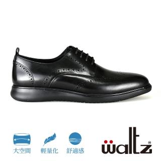 【Waltz】上班族首選 超寬楦系列 輕量舒適皮鞋 紳士鞋(514079-02 華爾滋皮鞋)