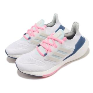 【adidas 愛迪達】慢跑鞋 Ultraboost 22 W 女鞋 白 粉紅 藍 緩震 路跑 運動鞋 愛迪達(GX5929)