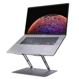 【Jokitech】桌上型摺疊式筆電支架 Macbook筆電架(增高架 散熱架 12-17吋筆電適用 JK-LPSM)