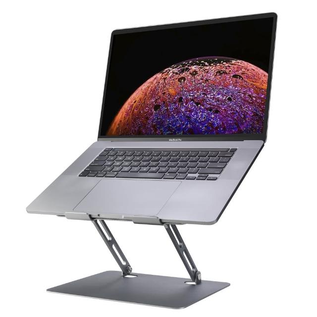 【Jokitech】桌上型摺疊式筆電支架 Macbook筆電架(增高架 散熱架 12-17吋筆電適用 JK-LPSM)