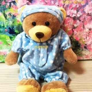 【TEDDY HOUSE泰迪熊】泰迪熊玩具玩偶公仔絨毛娃娃睡衣熊小藍(正版泰迪熊可許願有靈氣好運泰迪熊)