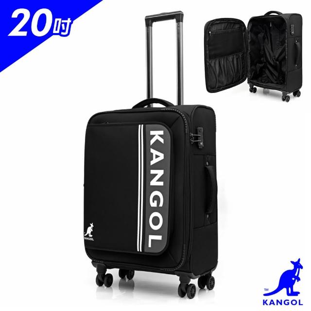 【KANGOL】英國袋鼠文青時尚布箱 行李箱 20吋