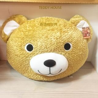 【TEDDY HOUSE泰迪熊】泰迪熊玩具玩偶公仔絨毛娃娃熊頭抱枕大(正版泰迪熊可許願好運泰迪熊)
