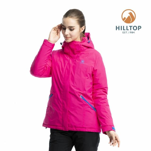 【Hilltop 山頂鳥】女款WINDSTOPPER羽絨短大衣F22FZ8粉紅