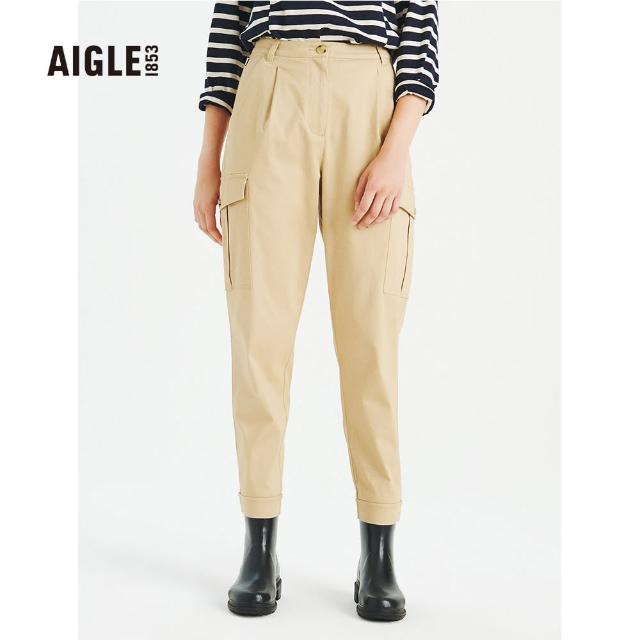 【AIGLE】BALADOW 女 棉質彈性長褲(AG-FN441A150 卡其)