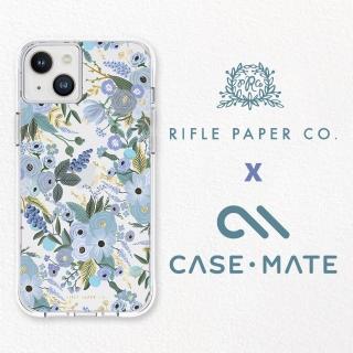 【CASE-MATE】iPhone 14 Plus 6.7吋Rifle Paper Co. 限量聯名款環保抗菌防摔保護殼 - 花園派對 - 藍