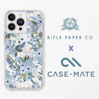 【CASE-MATE】iPhone 14 Pro Max 6.7吋Rifle Paper Co. 限量聯名款環保抗菌防摔保護殼 - 花園派對 - 藍