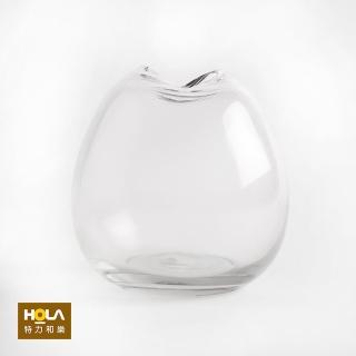 【HOLA】瑞典EIGHTMOOD 不規則圓透明玻璃花器17cm