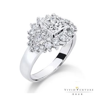 【Vividventure 亞帝芬奇】GIA 1克拉 DVVS2 鑽石 戒指 豪華璀璨(PT950鉑金台)