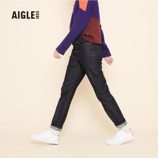 【AIGLE】女棉質彈性長褲AG-FJ465A056 單寧藍(女長褲 彈性長褲 棉質長褲 單寧)