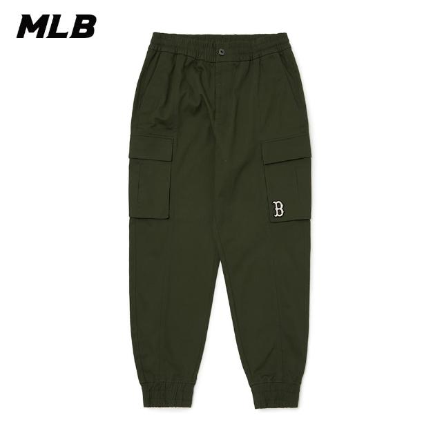 【MLB】男版工裝褲 休閒長褲 波士頓紅襪隊(3LWPB0324-43KAD)