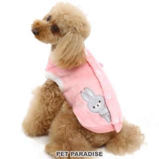 【PET PARADISE】寵物衣服-保暖後背開背心 小兔躲 粉(4S / 3S)
