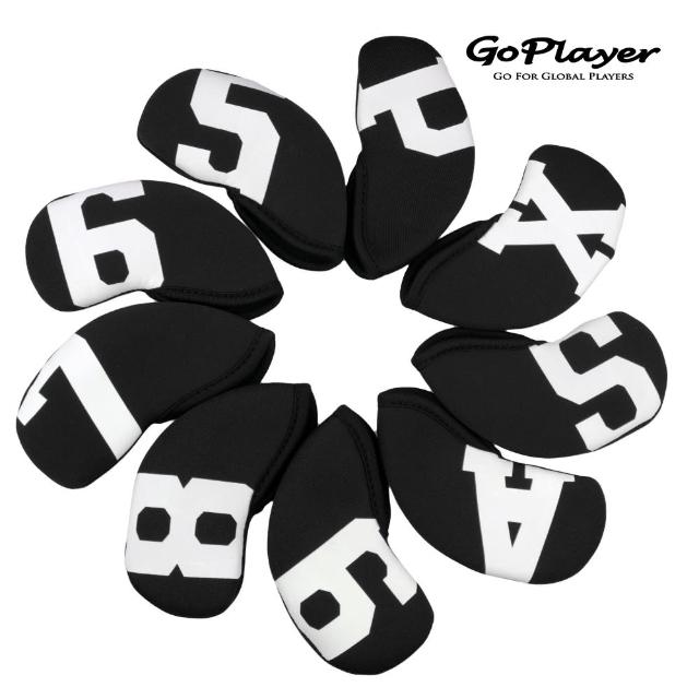 【GoPlayer】大號碼彈性布鐵桿套組-多色(高爾夫數字鐵桿套球桿保護套)