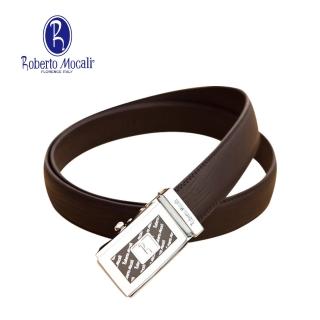 【Roberto Mocali】扣洞式牛皮皮帶 RM-7215BKF(黑)