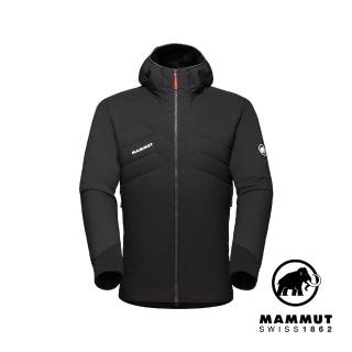 【Mammut 長毛象】Rime Light IN Flex Hooded Jacket 輕量機能化纖連帽外套 黑/幻影黑 男款 #1013-02150
