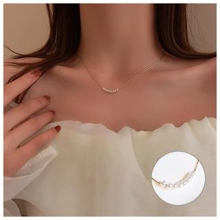 【HaNA 梨花】韓國簡單時髦．法式時尚小小珍珠記憶短項鍊