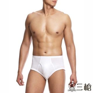 【三槍牌】精典型男金絲棉三角褲(白3件組)