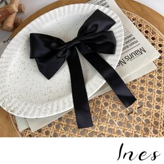 【INES】韓國設計法式氣質大蝴蝶結飄帶造型髮夾(蝴蝶結髮夾 飄帶髮夾)