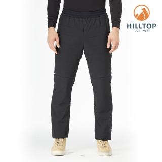【Hilltop 山頂鳥】男款POLYGIENE抗菌彈性保暖科技棉長褲H31MM4黑