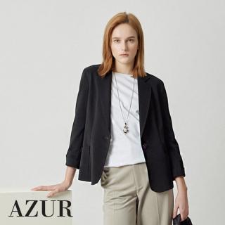 【AZUR】經典單釦短版西裝外套