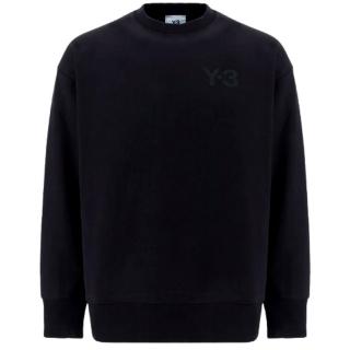 【Y-3 山本耀司】男款 品牌LOGO 長袖運動衫-黑色(S號、M號、L號)