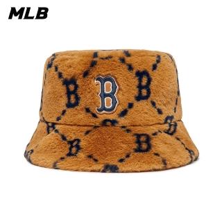 【MLB】絨毛漁夫帽 MONOGRAM系列 波士頓紅襪隊(3AHTMF226-43BGD)