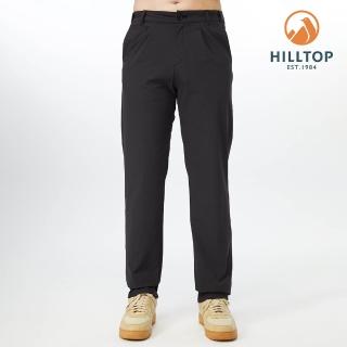 【Hilltop 山頂鳥】Cross-functional 男款多口袋吸濕快乾抗UV腰圍可調彈性長褲 PS07XME9 黑