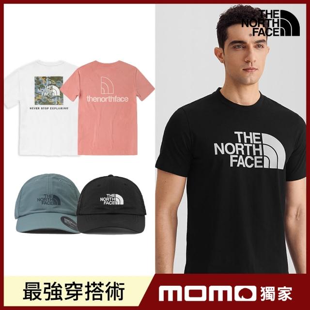 【The North Face】最強穿搭-男女款百搭T恤+運動帽(多款可選)