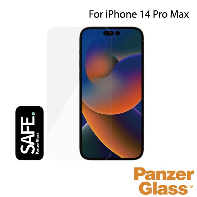 【PanzerGlass】iPhone 14 Pro Max 6.7吋 SAFE 2.5D 耐衝擊高透強化玻璃保護貼(黑)