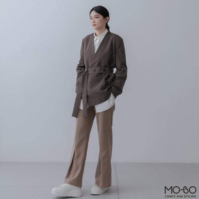 【MO-BO】知性優雅V領綁帶西裝外套(外套)